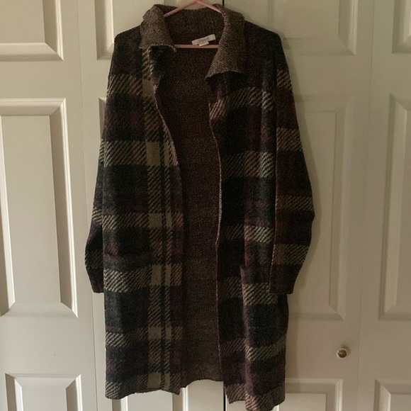 Natural Reflections plaid women’s Brooklyn Cardigan XL cozy fireside - Picture 1 of 10